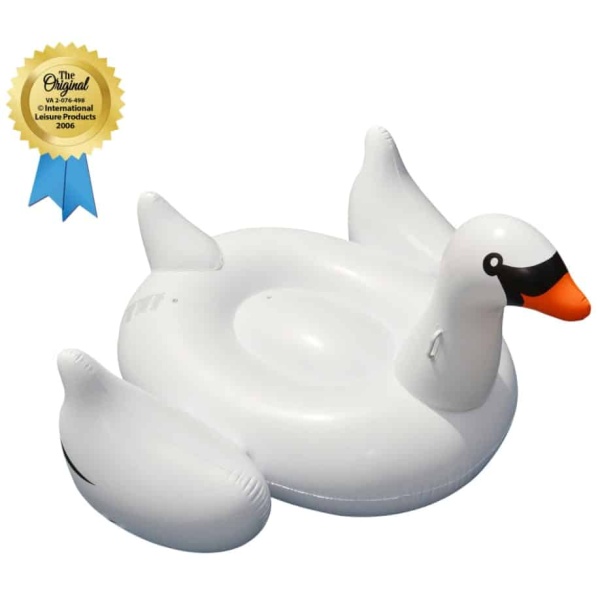 Swimline Original Giant Swan Ride-On Pool Float