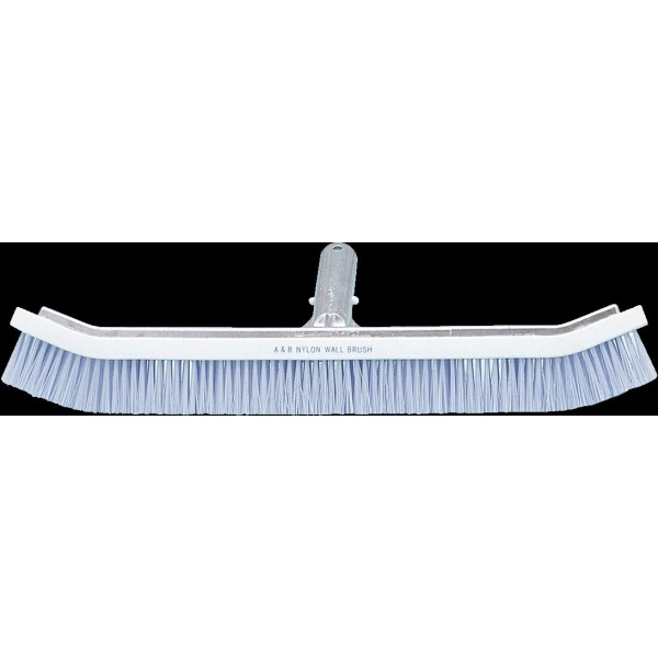 A&B Curved Deluxe Wall Brush, Nylon Bristle Blue 18"