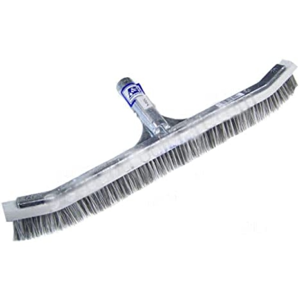 A&B Curved Aluminum Wall Brush, Combo Stainless Steel & Synthetic Bristles 24"