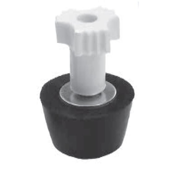 Aladdin Rubber Winter Plug #6 w/ White Easy Grip Knob for 1" Fitting