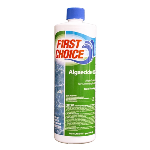 First Choice Algaecide 60, 60% Poly Quat 32 fl oz Bottle