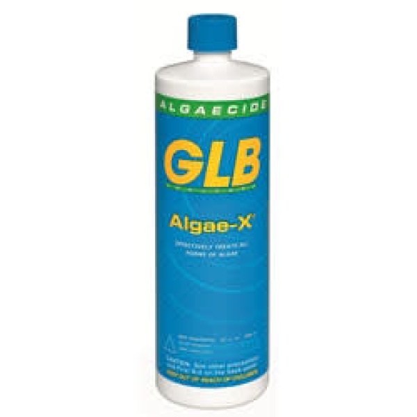 GLB Algae-X 30% Polyquat Algaecide, 32 oz Bottle,