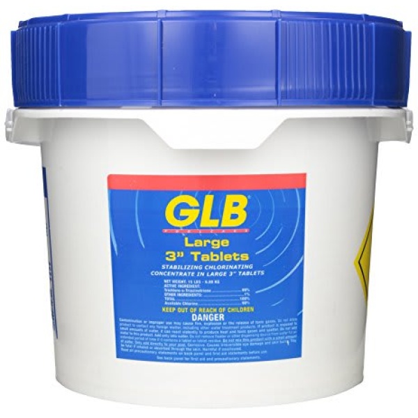 GLB Large 3" Chlorine Tablets 25 lb Pail