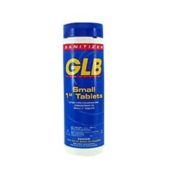 GLB Small 1" Chlorine Tablets 2 lb Bottle