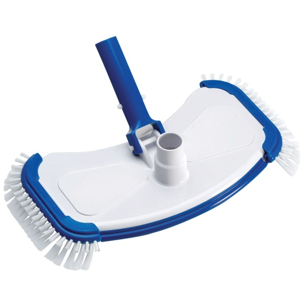 Ocean Blue Deluxe Weighted Vac Head With Side Brushes, Fits 1 �  Or 1 �  Hose (Display Hanger)