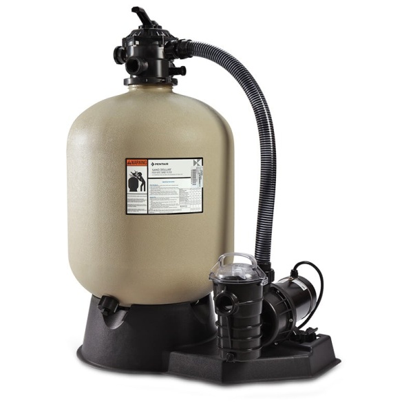 Pentair Sand Dollar 19" ABG Sand Filter System w/ 1HP Pump, 6' Hose Kit