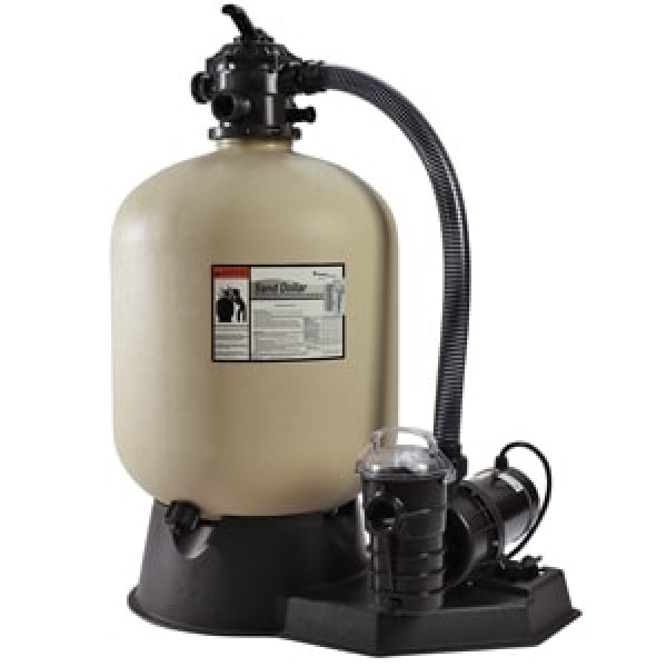 Pentair Sand Dollar ABG 19" Top Mount Sand Filter w/ 1HP Pump, 6' Hose Kit