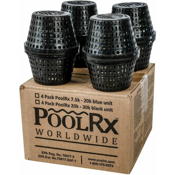 PoolRx Black Unit, 4 Pack, 20K-30K Gallons