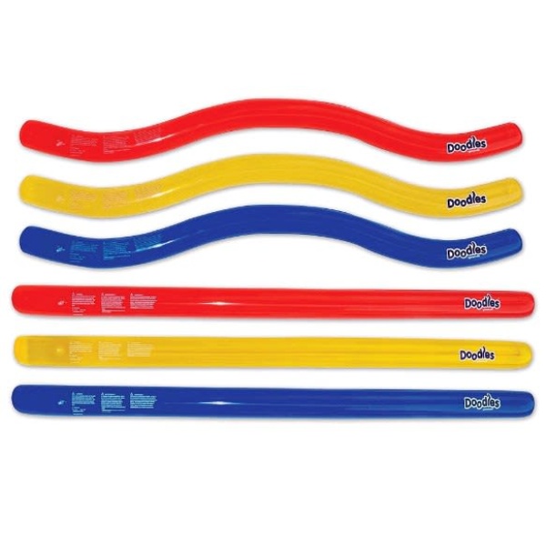 Swimline Doodles 72" Inflatable Pool Noodles, 6/Pack