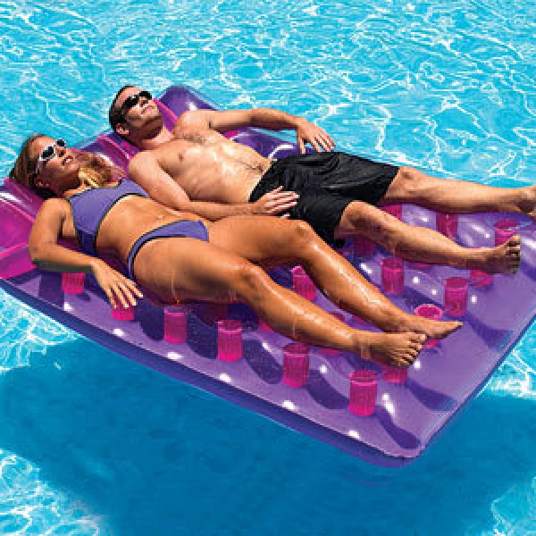 Swimline 78" Inflatable Dual Pool Mattress, 36 Pocket