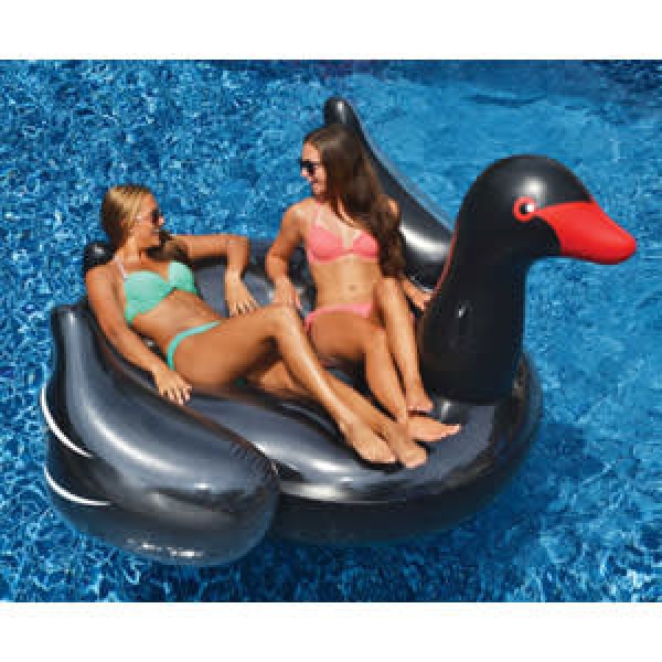 Swimline Black Giant Swan Ride-On - Case of 4