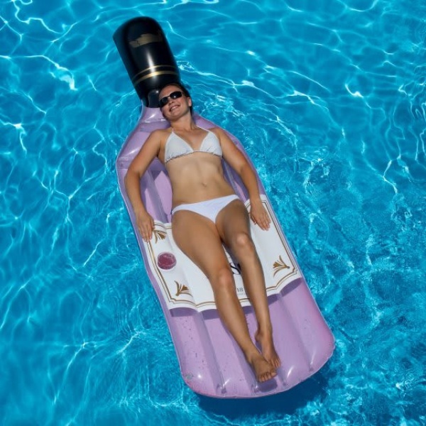 Swimline Inflatable Rose Bottle Pool Float Lounger